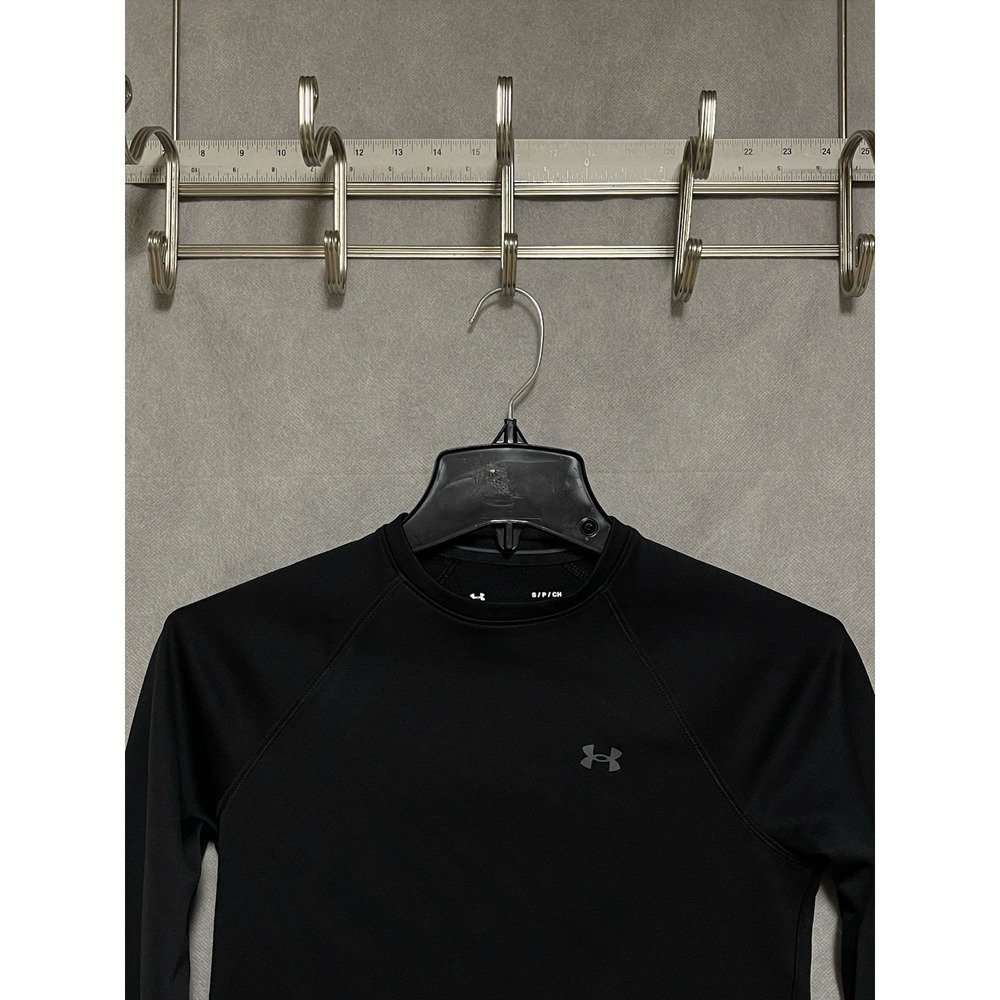 Under Armour Shirt Women S Black COLDGEAR Base 3.0 Fitted Crew Layering Gym L/S